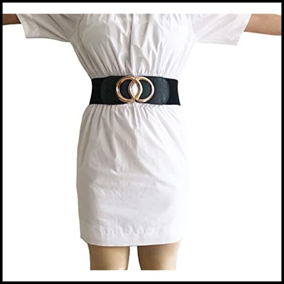 Elastic Wide Cinch Belt Stretchy Waistband For Dresses Formal Casual Chic main image 6